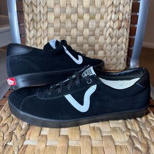 Vans Sneakers Black Suede Shoes Mens size 11.5 Womens size 13